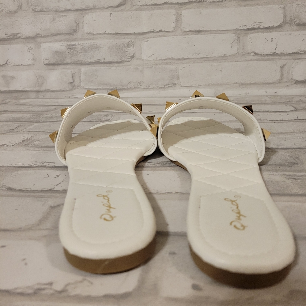 NIB White Studded Slides / Sandals - Picture 4 of 5